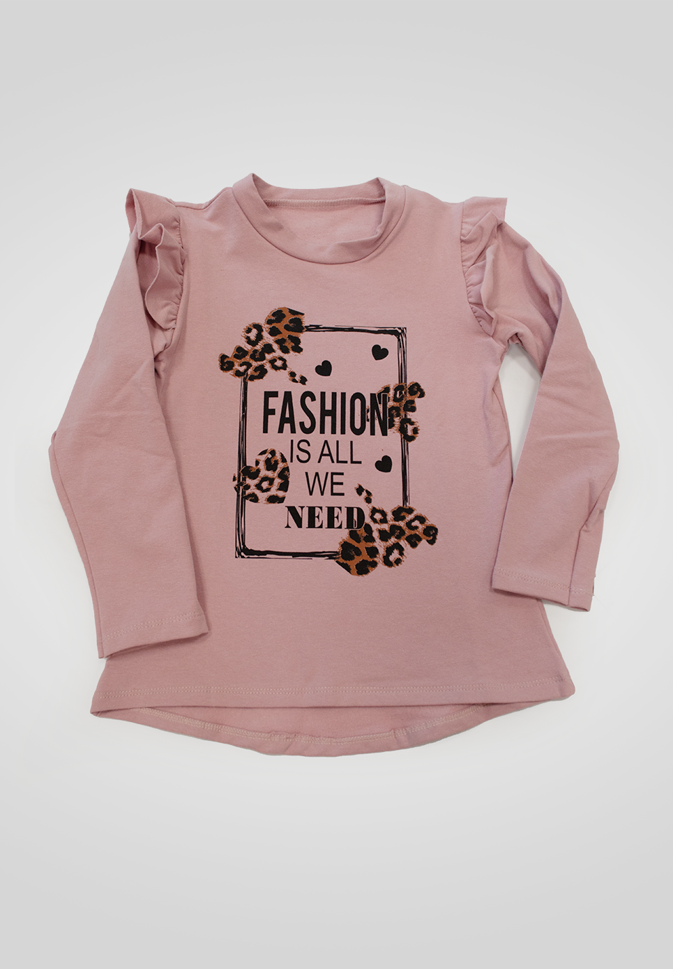 Completo Bambina "Fashion Style" con Felpa e Leggings Animalier