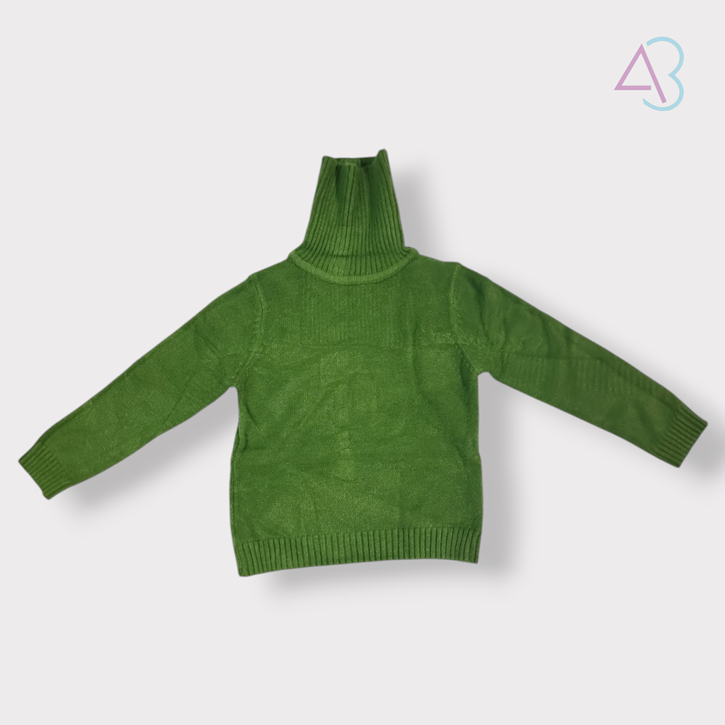 Maglioncino Verde con Collo Alto