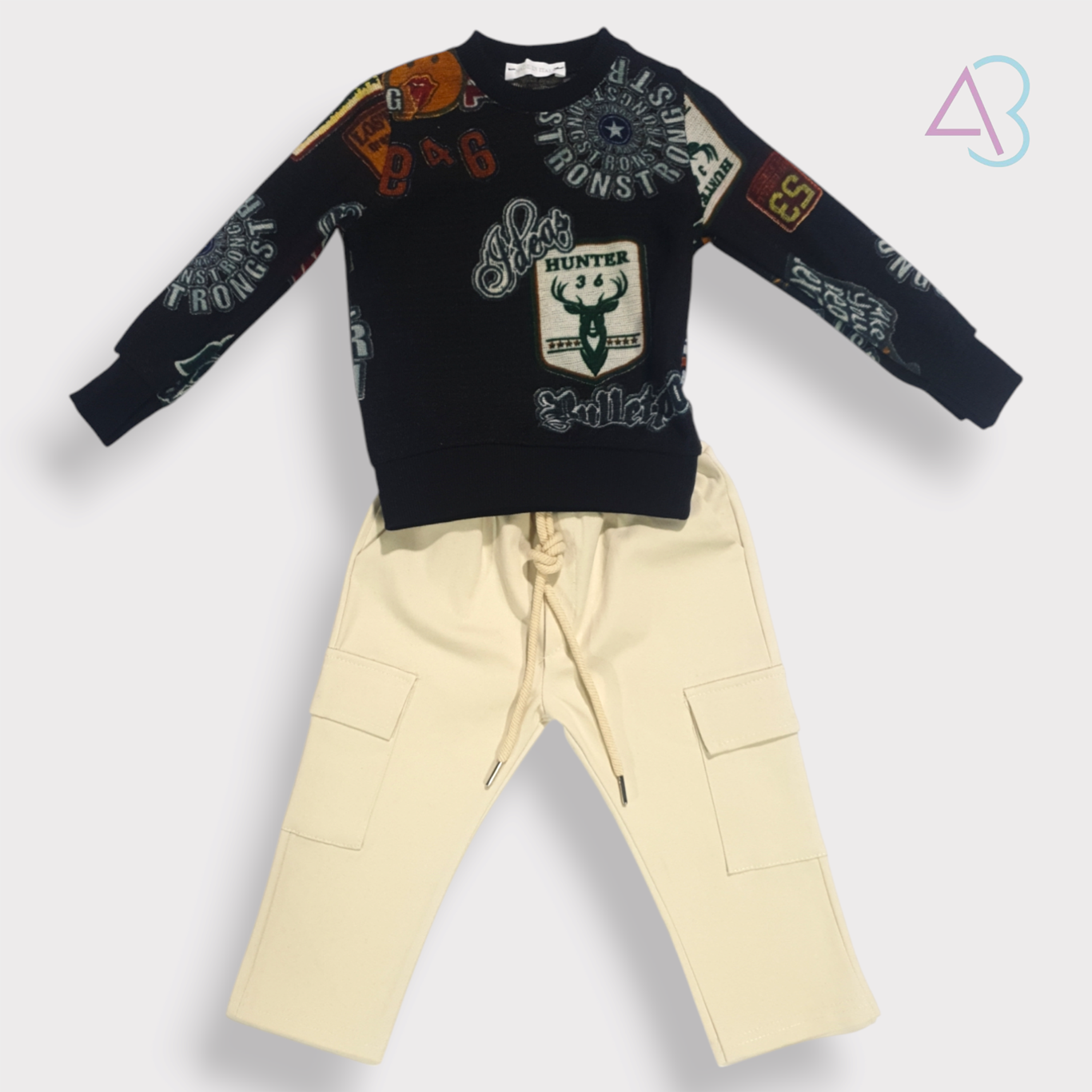 Set Casual Bambino con Dettagli Sportivi